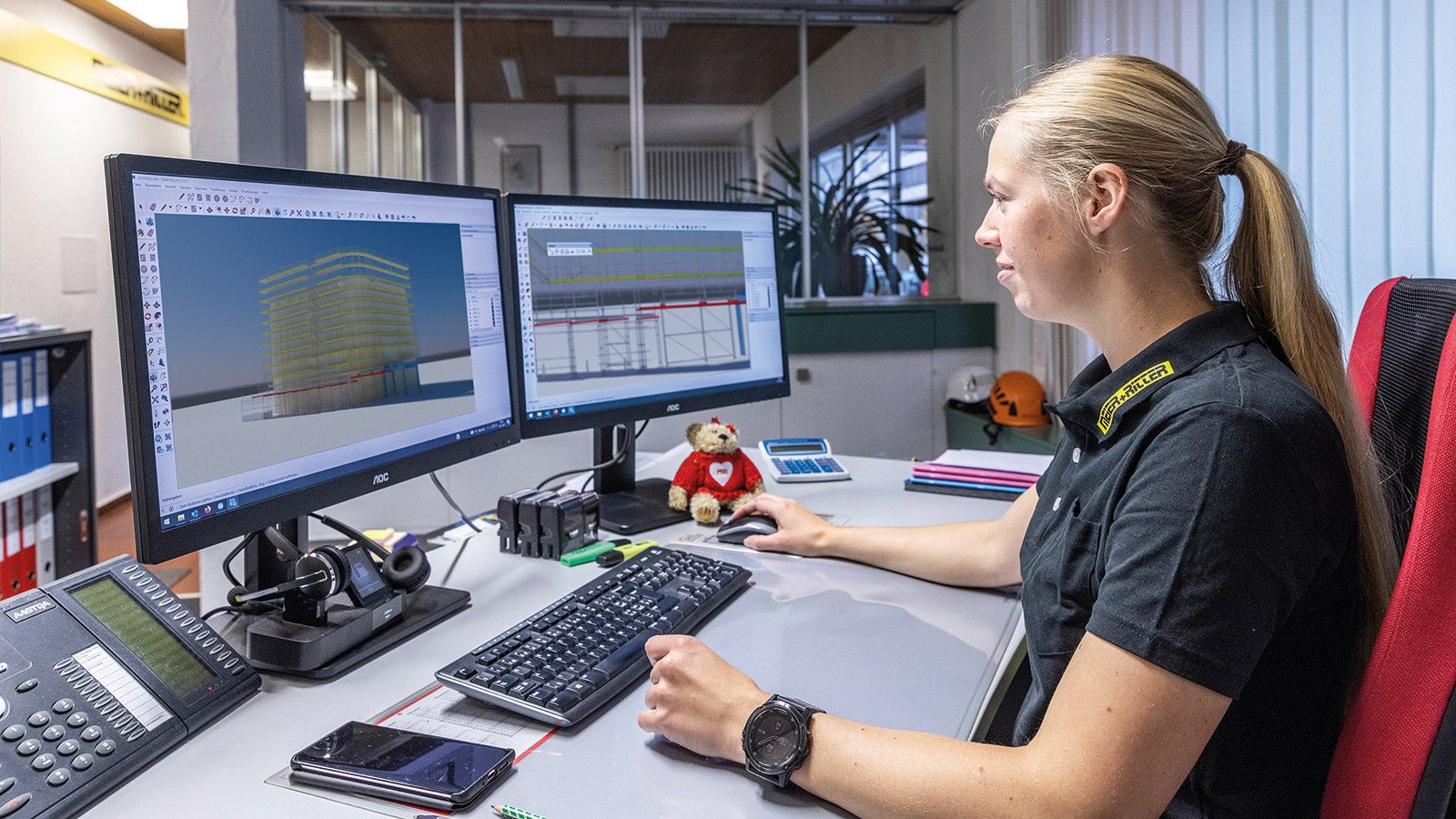 Echipa de la Meier + Ritter AG a reușit să implementeze ea însăși designul folosind software-ul convențional de planificare 3D și, datorită planificării BIM, a putut să țină evidența progresului proiectului în orice moment.