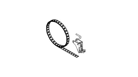 Spanner und Lochband für platzsparende Ankerung im Graben