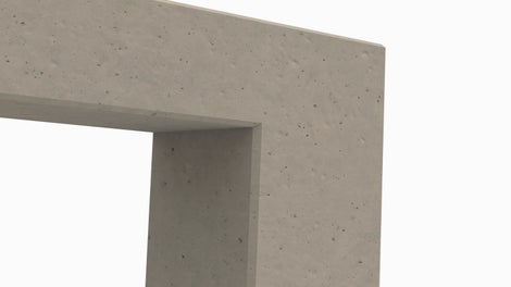 Mit der aufsteckbaren Dreikantleiste können bei sichtbaren Oberflächen/Ecken die Betonkanten mit 11 mm Kantenlänge optisch gebrochen werden.