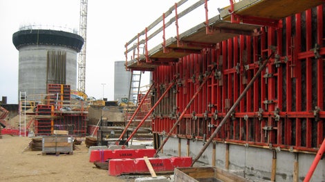 Stigsnæsværket - TRIO forme brugt til vægforskalling af kultunnellen. 