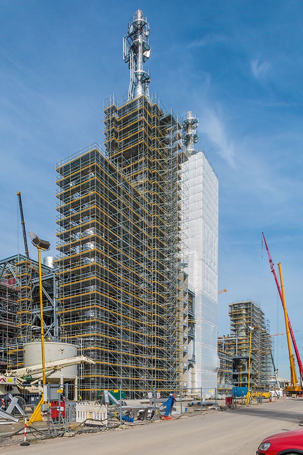 Uus BASF tehas on 90 m kõrge. (Foto: Promaintain)<br/>