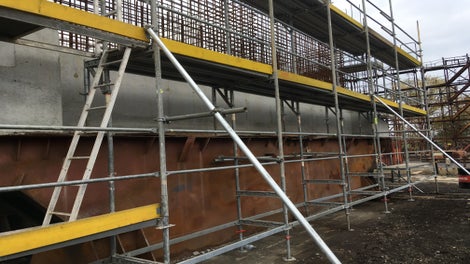 Изграждане на кесони, Терминал 2А, порт Бургас