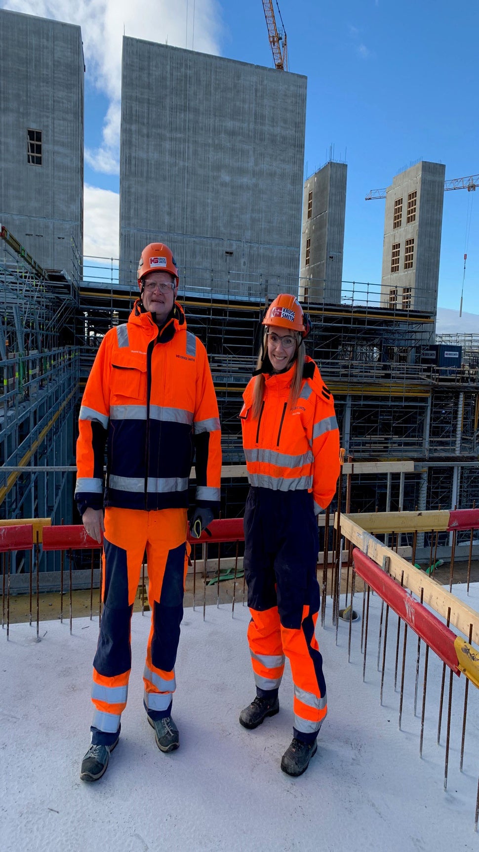 Harald Bjerkelo (Produksjonsplanlegger) og Maren Iren Kvia (Byggeleder)