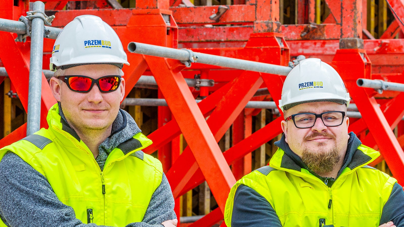 Od lewej: Tomasz Wróbel - kierownik robót, Przembud, Łukasz Łuczyński – kierownik kontraktu, Przembud