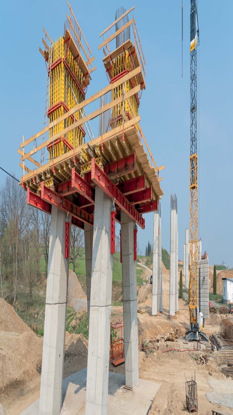 Systém s únosnými konzolami MATFLEX, které přenesou zatížení až 250 kN.