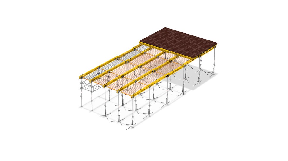HAMMOCK T-型系统应用于MULTIFLEX 楼板模板系统