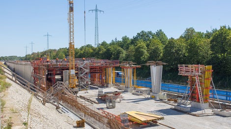 Baustellenübersicht des Galerieschalwagen