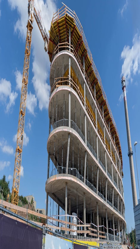 Energeticky úsporná budova je součástí projektu Waltrovka a navazuje na již úspěšně dokončenou budovu Aviatika.