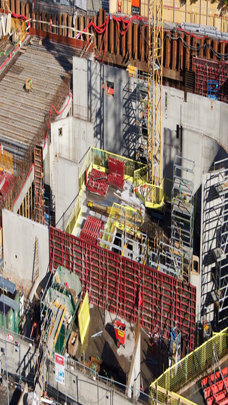 Prosjektet består av studentboliger, bibliotek og kontorlokaler. 