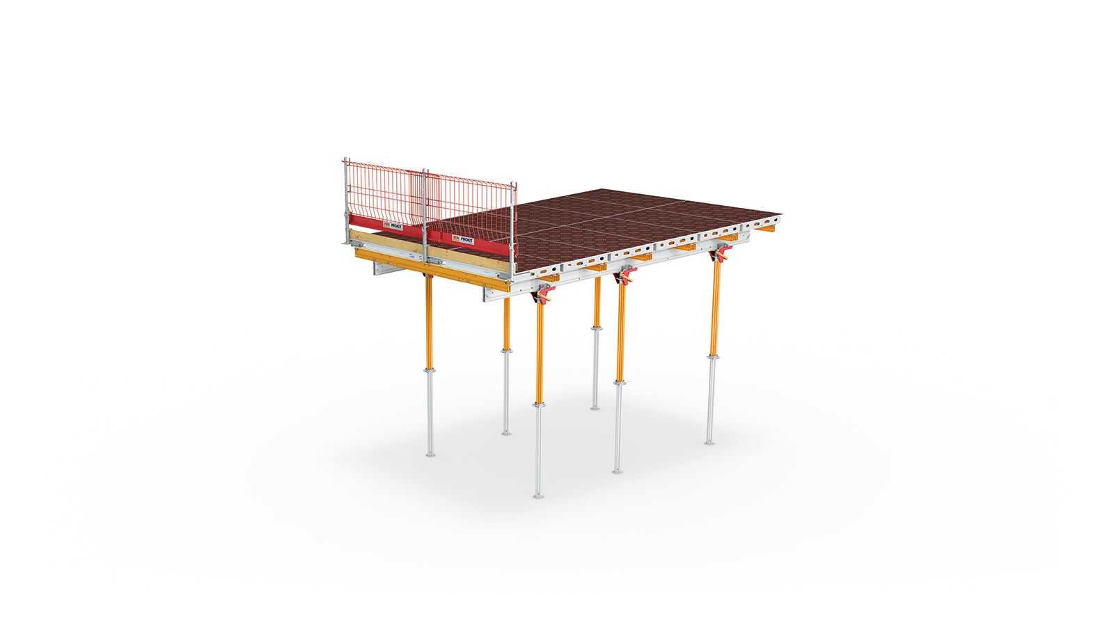 The multifunctional SKYMAX Large Panel Slab Formwork System made of aluminium or polymer offers a variety of options to combine all system elements to achieve an optimal customer solution.<br/><br/>