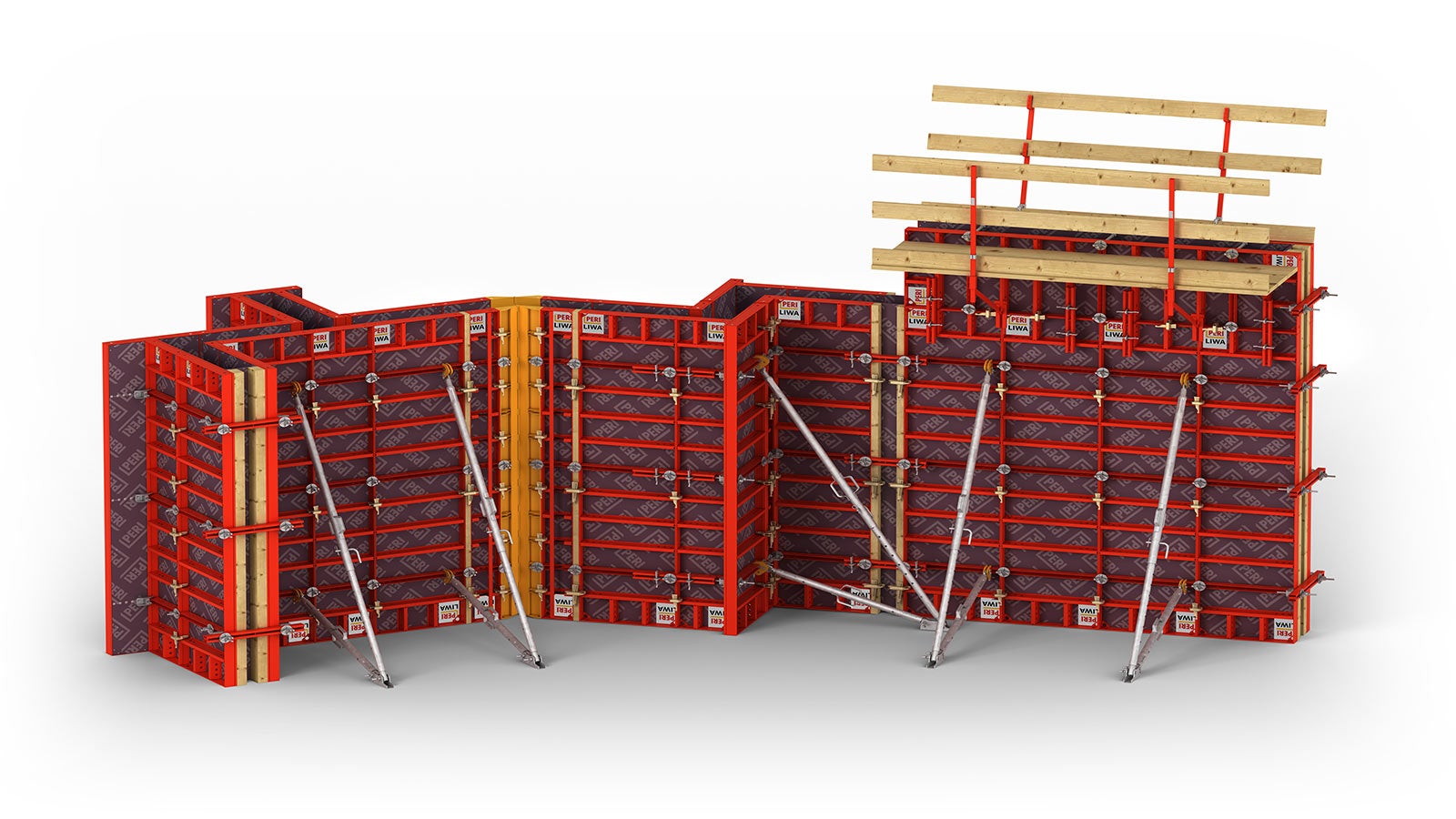 Lightweight wall formwork with cleverly designed corner solution<br/>