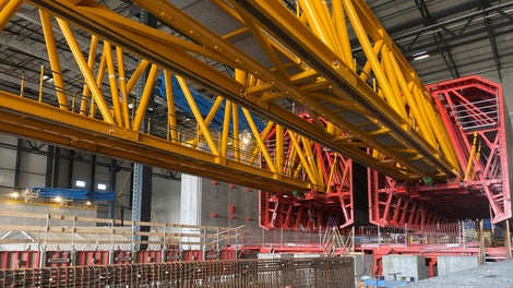 Femern speciallavede forme der skal bruges til at støbe tunnelelementerne