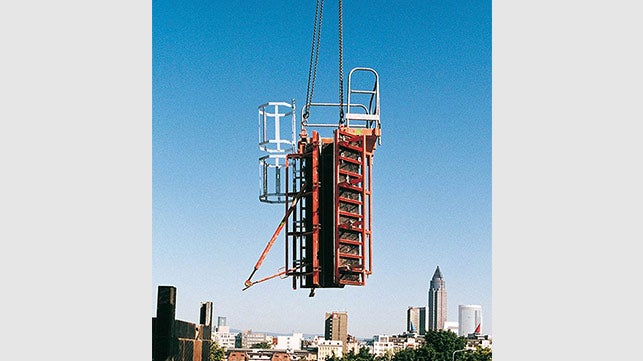 <p>Die neue L&amp;ouml;sung f&amp;uuml;r S&amp;auml;ulen bedeutet f&amp;uuml;r die&amp;nbsp; Baustelle enorme Kranzeiteinsparungen. Die komplette S&amp;auml;ule inklusive Richtst&amp;uuml;tzen und Betonierb&amp;uuml;hne&amp;nbsp;wird mit nur einem Hub umgesetzt.</p><br/>