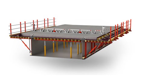 Gerüstfreie Kragarmschalung für Stahlverbund- und Betonfertigteilbrücken