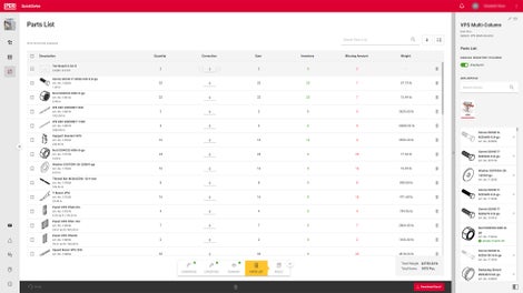 Multi Column Part List