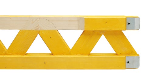 Les treillis sont intégrés dans les membrures sur la totalité de la section. Aucun interstice présentant un risque d'accumulation et de maintien de l'humidité.