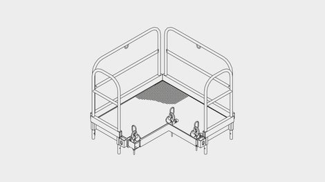 派利公司的混凝土浇筑平台可作为预组装件，运送至施工现场直接使用。