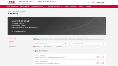 Zakázka - dokumenty myPERI