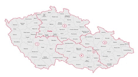 Regiony manažerů odbytu lešení