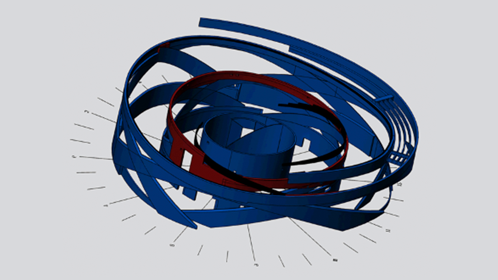 3D designs were necessary to formwork the curved shape and the 400 individual cut-outs.