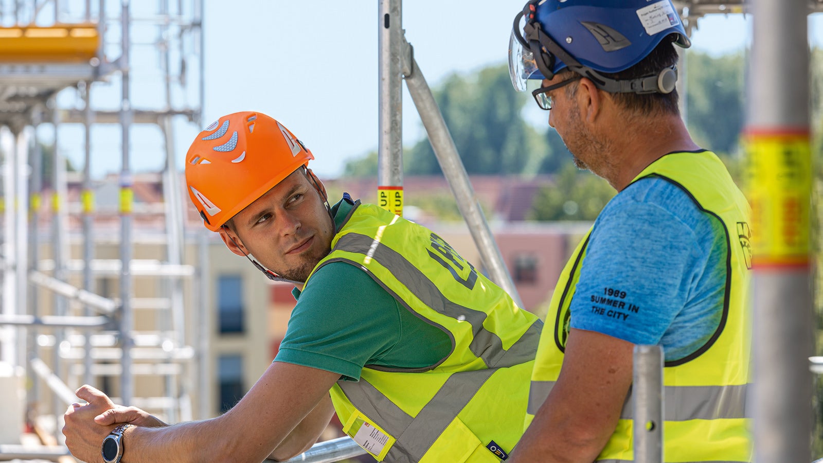 Der PERI Fachberater unterstützte die komplexe Gerüstbaustelle von Anfang an bei der Planung und Durchführung.