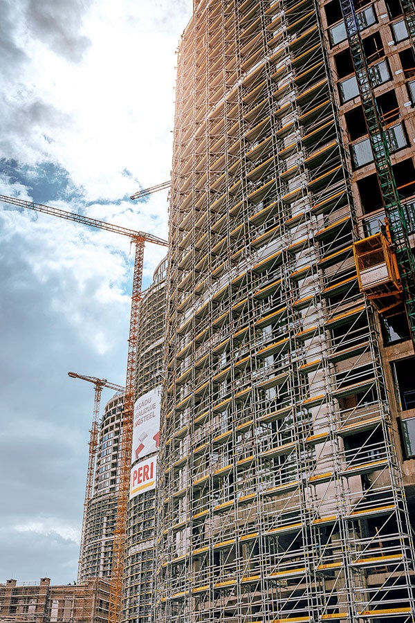 PERI UP Easy tellingut kasutati koos PERI UP Flex süsteemiga. <br/>(Foto: Penta Real Estate) <br/>