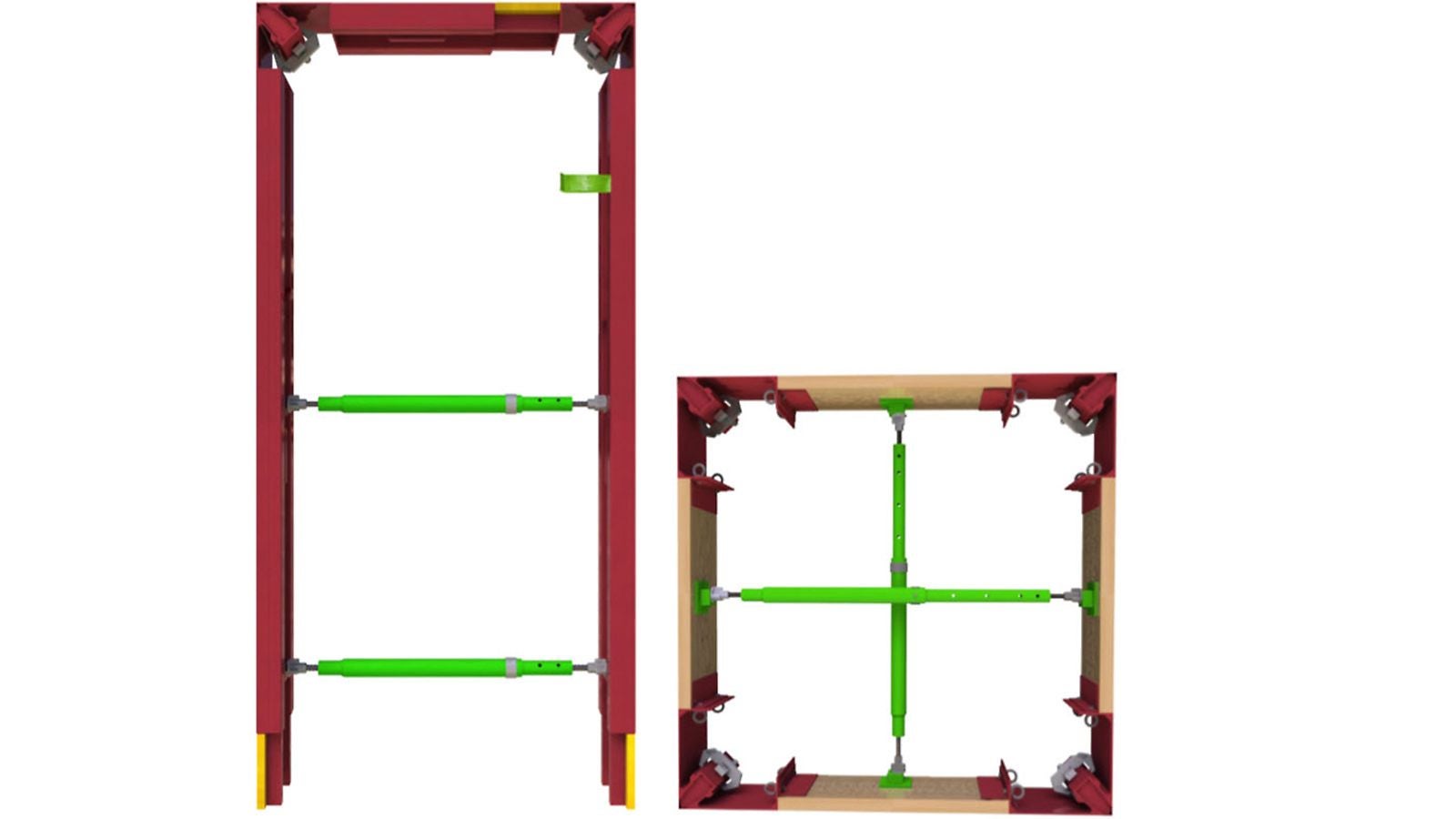 Powder coated<br/>Reduced cutting and working of materials on site<br/>Low safety risks – simple tools and low weights<br/>Available in different configurations<br/>Fix – for frequent use with common dimensions, available in wall sizes 20, 24 and 25cm
