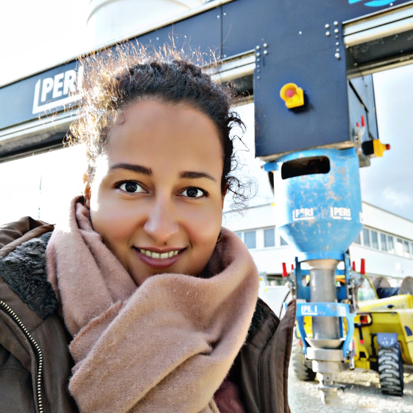 Elisabeth got to see our COBOD 3D concrete printer in action.