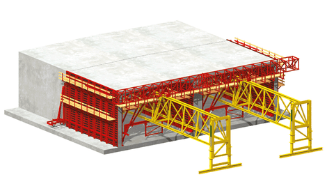Zestaw inżynieryjny VARIOKIT do budowy tuneli - schemat metody odkrywkowej (monolitycznej) - wariant 2