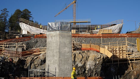  PERI´s flexibla standardsystem anpassades till det komplexa projektet