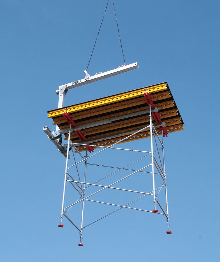PD 8 slab tables moved with the Lifting Fork 1.75 t / 8.0 m.<br/>