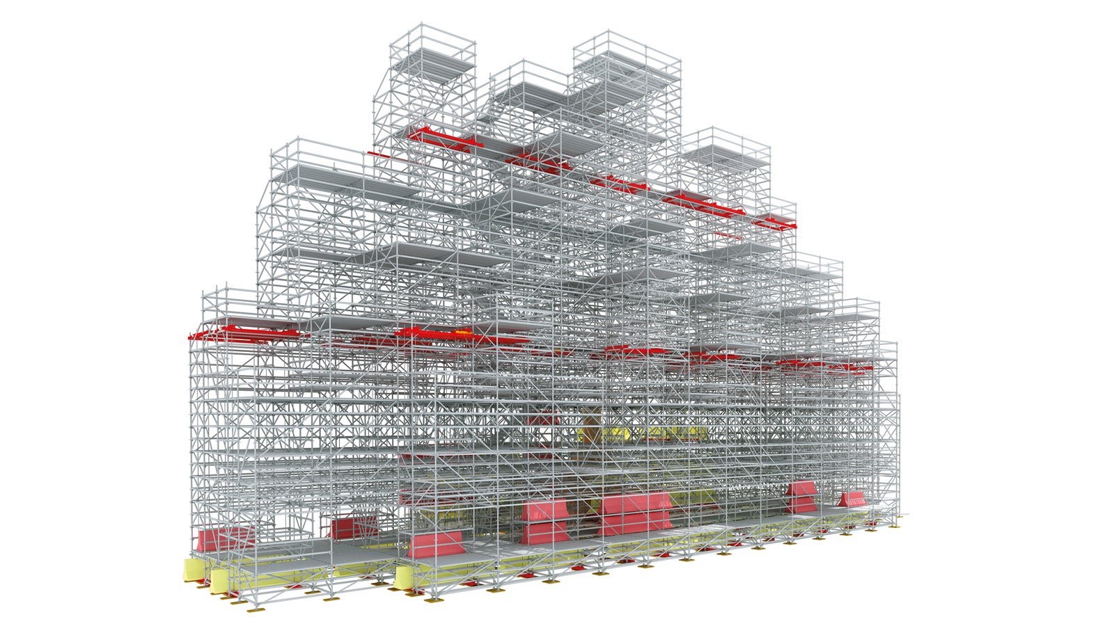 Model ve 3D poskytl grafické znázornění všech potenciálních překážek a tím důležité informace pro přípravný a realizační tým. (3D model: PERI Iberia)<br/><br/>