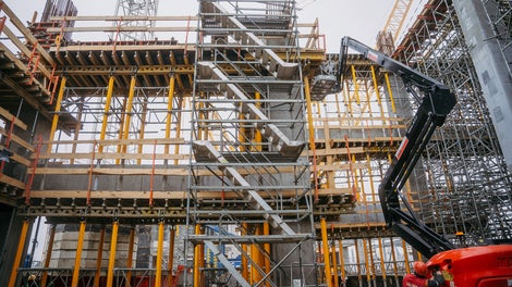 Realizacja projektu Polimery Police. Odcinek realizowany przez Unibep.