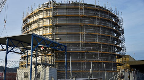 YARA-tank på Holmen kai i Drammen