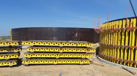 Опалубка радиальных стен. Система PERI VARIO