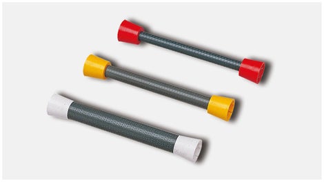 Das System besteht aus 2 wiederverwendbaren DK Dichtungskonen und einem einbetonierten Distanzrohr.