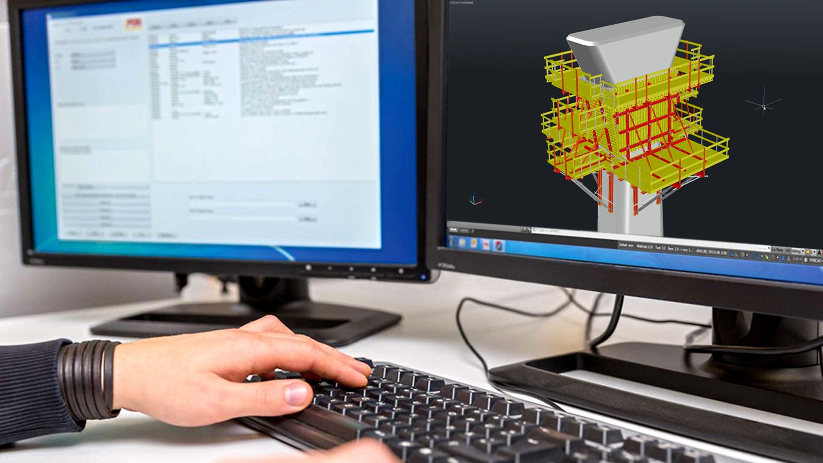 Mit PERI CAD können Schalungen aller Art gezeichnet werden. Die Planung erfolgt in 2D oder bei komplizierten Geometrien auch in 3D.​