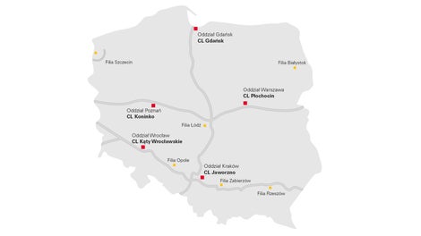 Lokalizacje PERI w Polsce