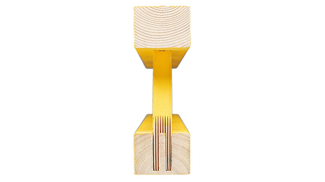 GT 24: Knutepunktene i drageren er utført med fingerskjøt som garanterer lang levetid på gitterdrageren