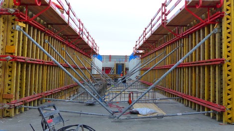 Casseforme per pareti VARIO GT24 con puntelli di stabilizzazione RS