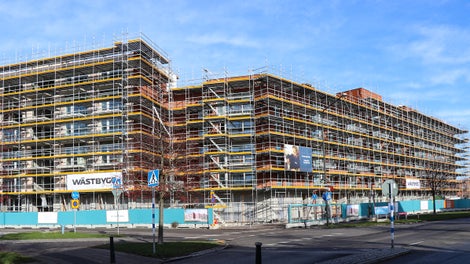 10 000 m² PERI UP Flex fasadställning