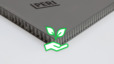 Die PERI Polyprop 15 Paneele sind Teil eines ökologischen und nachhaltigen Entwicklungskonzepts - sie sind zu 100 % recyclebar und werden Teils auch aus recyceltem Material hergestellt.