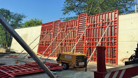 Подпорни стени - стенен кофраж TRIO