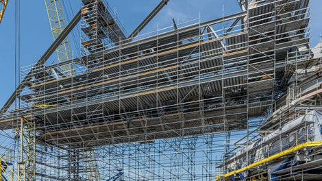 Montáž rypadla pro důl Bílina