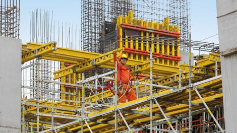 PERI UP脚手架在三维空间内以25厘米为模数，能够灵活适应不同的建筑造型和受力情况