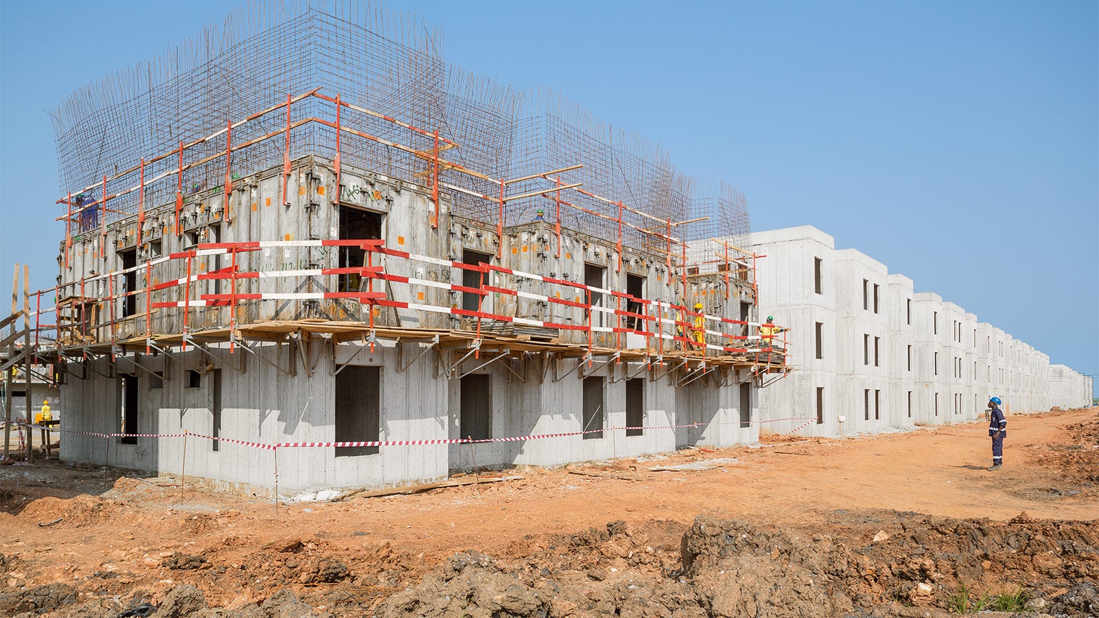 Mais de 500 andares completos foram concluídos com o UNO Housing Formwork usando um método de construção monolítico.
