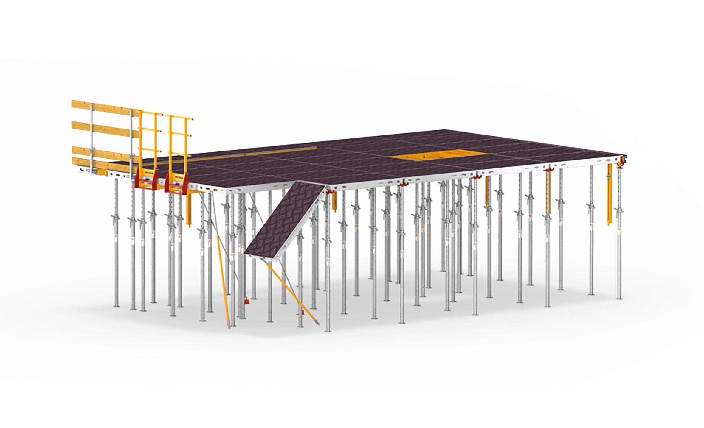 Des éléments de grande taille et faciles à installer, depuis le sol, pour un montage sécurisé et modulaire du SKYMAX dans les constructions résidentielles et commerciales. 