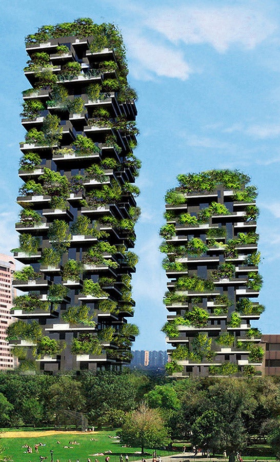 Oltre ad una grande quantità di arbusti e fiori, le due torri del Bosco Verticale ospitano anche 900 alberi