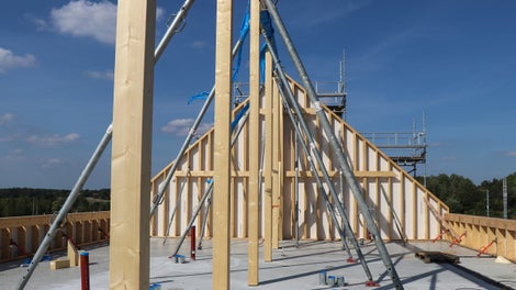 Väggstöd RSF används till takkonstruktion