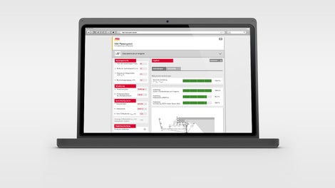 Con lo strumento di progettazione VGK, gli utenti possono determinare in modo semplice, rapido e preciso l'interasse ammissibile delle mensole leggere per cordoli VGK per diverse condizioni quadro